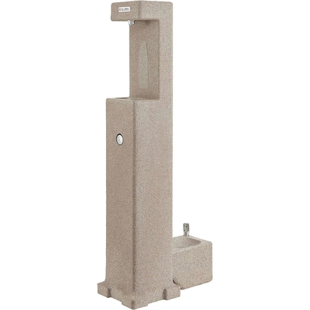 Global Industrial Outdoor Bottle Filler with Pet Station, 24-1/2 x 12-1/2 x 60-1/4 603606